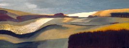 Cranborne Chase II, 2005, oil on canvas, 12 x 32 ins.