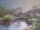 River Avon, Durnford, tempera, 20 x 29 ins., £1500