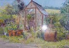 Greenhouse Summerleaze, watercolour, 15 x 22 ins., £600