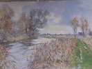 River Waverly, Suffolk, watercolour, 15 x 22 ins., £650
