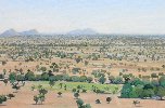 Valley, mixed media on board, 31 x 45 ins.