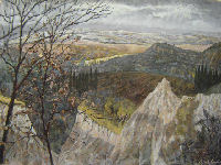 Calanchi (4) Break in the clouds (pastel) 23" x 31"