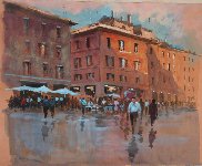 Piazza Navona, Rome 30 x 34 cm watercolour