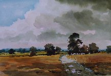 After the harvest 34 x 27 cm watercolour
