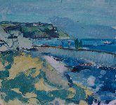White Nothe, clear winter day, 47 x 52, Oil on Card
