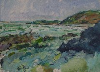 Early spring, Osmington, 56 x 76, Oil on Canvas