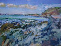 Bright spring day, Osmington, 91 x 122, Oil on Canvas