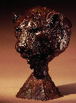 Snow Leopard Bust, 17 x 15 in.