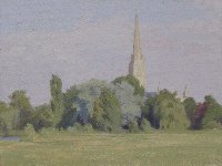 Salisbury Cathedral,  Oil on Board, 12 x 16 in.