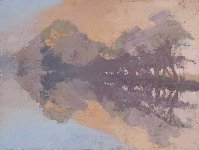Misty Morning , November, River Orchy, Scotland,  Oil on Board,  12 x 16 in.