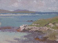 Colours at Luskentyre, Harris, Outer Hebrides, Oil on Board,  12 x 16 in.