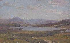 Lewis Colours, Loch Faoghaill an Tuim, Outer Hebrides,  Oil on Board,  12 x 19� in.