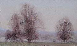 Winter Lime Trees, Wardour,  Oil Tempera on Board, 14 x 24 in.