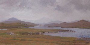 Loch Faoghaill an Tuim, Lewis, Outer Hebrides,  Oil on Board,  19� x 39 in.