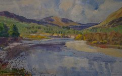River Lochy, Garrabowie Flats, 27 x 43 cms, �600