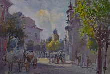 Seville near Cathedral, 27 x 38 cms, �500