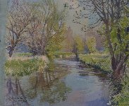 River Wylye, Norton Bavant, 46 x 50 cms, �1600