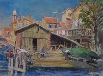 Venice Squero, 30 x 40 cms, �600