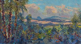View from Los  Cristalis,  La Almu�a, 25 x 45 cms, �900